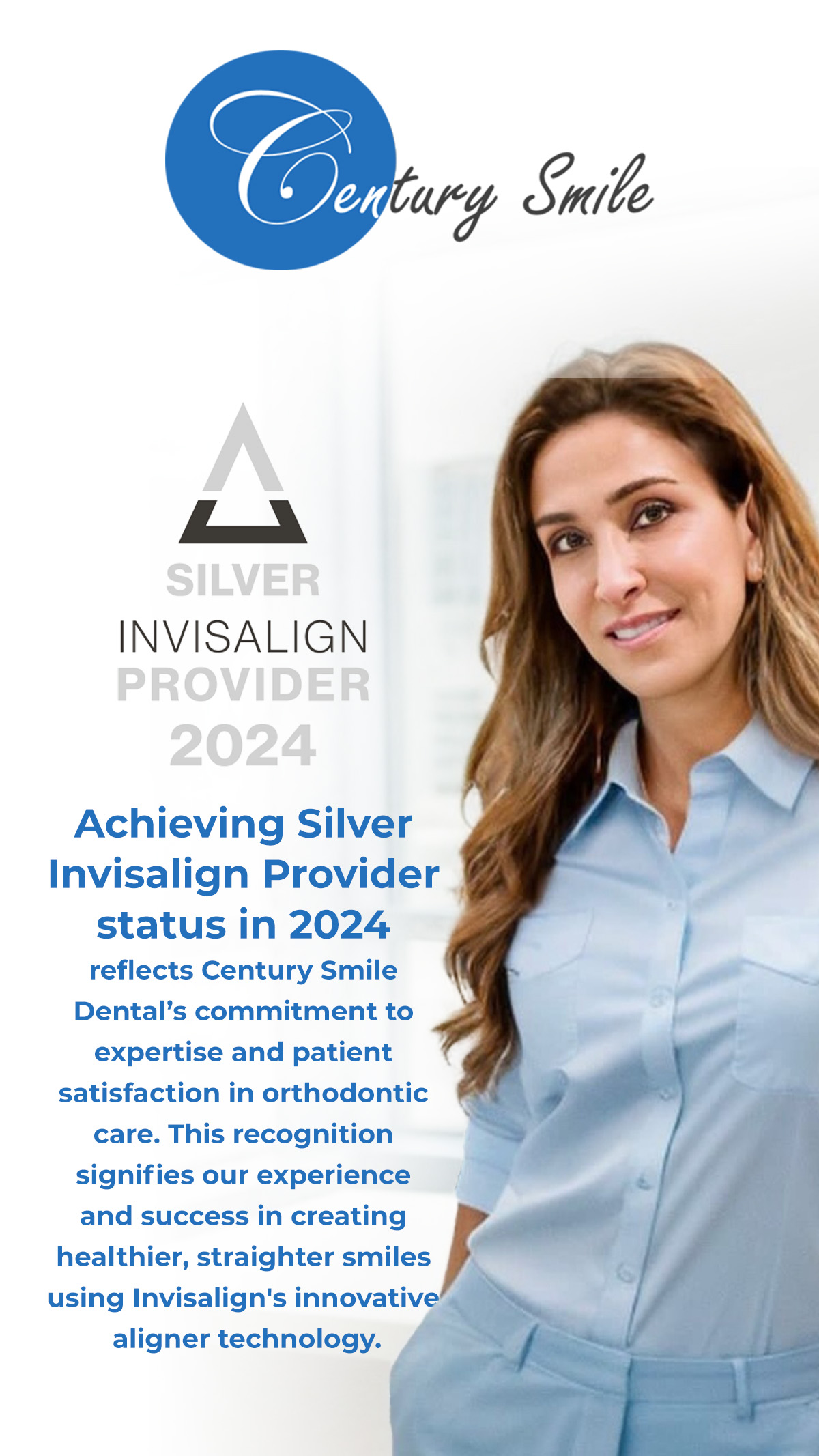 Silver Invisalign Provider 2024 - Dr. Maryam Talaie - Century Smile Dental, Culver City, CA